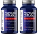 100% reines Krillöl 1000MG 120-Tag Versorgung doppelte Stärke 56% Phospholipide Astaxanthin Nachhaltiges antarktisches SuperbaBoost Omega 3 EPA DHA Herz Gehirn Hautpflege, Third-Party getestet, kein Fischöl