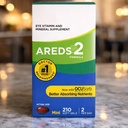 AREDS 2 Eye Vitamin 210 Soft Gels - Lutein and Zeaxanthin Supplement with Vitamin C, Vitamin E,Zinc, and Copper