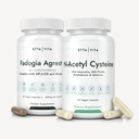 Etta Vita Fadogia Agrestis 600mg + N-Acetyl Cystein 600mg Bundle, 3X Absorbency mit BioPerine & HP-β-CD in Fadogia Agrestis, NAC Supplement mit Quercetin, Milk Thistle, Molybdän & Selen