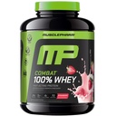 MusclePharm Combat 100% Whey Protein Pulver, Erdbeer-Creme Flavor, Fast Recovery & Muskel Gewinn mit Whey Protein Isolate, High Protein Pulver für Frauen & Männer, Glutenfrei, 5 lb, 70 Servierungen