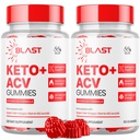 (2 Pack) Blast Keto ACV Gummie, Blast ACV Keto Gummys Advanced 1000MG Chewable Vitamin Supplement - Alle natürlichen ACV Formel für Energie und Fitness Max Strength Formel mit Vitamin B12 (120 Gummi)