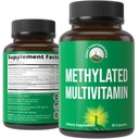 Peak Performance Methylated Multivitamin B Complex Supplement - Trimethylglycine (TMG), L Methylfolate, Methyl B12 + B1 + B2 + B6 Vitamins + Choline - MTHFR Vegan Capsules Supplement for Women & Men