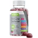 Viteey Multivitamin Gummi 8 in 1 Immununterstützungsergänzung mit Probiotika - Immun Booster für Erwachsene & Teens - Vegetarisch, Gelatinfrei, GMO Free - Kaubare Berry Flavored Pectin Immune Defense