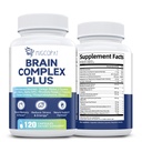 Brain Supplements für Gedächtnis und Fokus | Nootropic mit Bacopa Monnieri, Lion's Mane, Alpha GPC, Ginkgo Biloba | Mental Clarity & Cognitive Support | Vitamin B6 & B12 Neuro Health - Non-GMO, 120 Caps