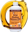 Natural Dog Company Wild Alaskan Salmon Öl Formel mit Omega 3, Fischöl für Hunde Beilage, Haut & Coat Hundeöl, juckendes Relief, Immununterstützung für Gelenke & Herz, Lebensmittel Topper, 8 Unzen.