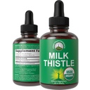 USDA Bio Milchdistel Extrakt Vegan Flüssig Tropfen. Leber Detox Kräuterergänzung. Zero Sugar, toll für Verdauung und Sauberkeit. Pure Organic Milk Thistle Tincture Ergänzungen für Frauen und Männer