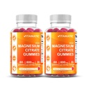 Vitamatic Magnesium Citrate Gummies 600mg pro Servierung - 60 Count - fördert gesunde Entspannung, Muskel, Knochen, & Energieunterstützung (Pack von 2)
