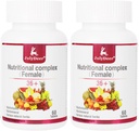 One Daily Tablet Multivitamin für Damen - Komplettes Multimineral mit Vitamin A, C, D, E und B-Komplex, Zink &amp; Mehr für Frauen Immunität, Haar, Haut und Nägel, Verdauung + Vegetarisch - 2 Flaschen