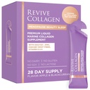 Revive Collagen Menopause Beauty Sleep — Hydrolyzed Marine Collagen Drink for Women, 7,500MG, Zinc, Chicory Root Fiber, Vitamin D & K, Supports Sleep Quality, Apple & Blackcurrant Flavour — 28 Packets