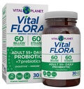 Vital Planet - Vital Flora Erwachsene über 50 Probiotic 60 Billion CFU, 60 Diverse Strains, 7 Bio-Präbiotika, Immununterstützung, Gas, Digestive Health Probiotics für Frauen und Männer, 30 Kapseln