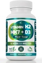 Vegan Vitamin K2+D3 | 440 mcg All-Trans MK-7 440mcg von Erbsen + 1000IU Vitamin D3 von Chlorella + MCT Kokosöl für max Absorption | 90 Kapseln, 100% Vegan, Non-GMO