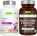 Methylierte Kinder Multivitamin Gummy + Methylierte Männer Multivitamin Bundle, MTHFR Ergänzungen mit aktiven B-Vitamins, Clean Label, von Igennus