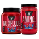 BSN Workout Bundle von NO XPLODE Pre Workout Powder Blue Raz, 30 Portionen AMINO X Muskel Erholung Intra Workout Unterstützung, Koffein Free Blue Raz, 30 Portionen