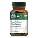 GAIA HERBS PRO Lion's Mane Mushroom - Supports Brain & Neurological Health* - Organic Mushrooms - Gluten-Free - 60 Capsules (30 Servings)