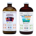 LIQUIDHEALTH Calcium Magnesium Vitamine & Daily Multi Minerals Liquid Supplement Bundle für Erwachsene - Immunsystem, Knochen & Gelenkunterstützung, Verbesserung der Mobilität, Steigerung der Energie - Vegan, Nicht-GVO, USA Made