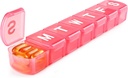 XL Weekly Pill Organizer 7 Tage, MOLN HYMY Extra Große 1 Woche Pill Dispenser Fall, Tägliche Medizin Organizer Medikamente, Vitamine, Fischöle und Nahrungsergänzung (Pink