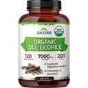Zazzee USDA Organic DGL Licorice 20:1 Extract, 120 Vegan Capsules, 4 Month Supply, Deglycyrrhizinated Licorice Root, Glycyrrhiza Glabra, Digestive & Stomach Support, All-Natural, Non-GMO, Made in USA