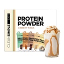 Clean Simple isst Molkenproteinpulver, Sortenpackung, natürlich gesüßte Aromen, 100% Gras gefüttertes Proteinpulver mit Verdauungsenzymen und keine künstlichen Zutaten, glutenfrei, 10 Einzelportionenpackungen