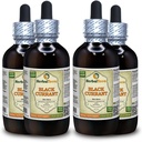 Schwarze Johannisbeere (Ribes nigrum) Tinktur, getrocknete Blätter Flüssiger Extrakt (Markenname: HerbalTerra, Proudly Made in USA) 4x4 fl.oz (4x120 ml)