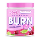 Obvi Collagenic Burn Powder | Collagen Peptide Blend mit GBB, Ashwagandha & Green Coffee | Boosts Metabolismus, Energie und Wellness | Unterstützt Haut, Haar, Nägel, Gelenke | Kirsch Limeade 25 Servierungen
