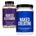 NAKED Pure Micronized Creatine Monohydrate 100 Servierungen + Pure L-Glutamin 240 Kapseln Bundle: Vegan, Non-GMO, Glutenfrei. Minimieren Sie Muskel Breakdown und verbessern Sie Proteinsynthese. Nichts Künstliches