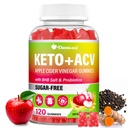 Apfelessig-Gummien, Keto ACV-Gummien mit der Mutter, Fortgeschrittene Formel mit Probiotika, Vitamin B12 & Keto Blend, ACV für Sauberkeit & Detox, Stoffwechsel, Verdauung & Gut- Sugar Free, 120 Zähler