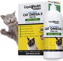 Liquid Health Haustiere Wild Caught Omega 3 Fischöl für Katzen - Liquid Omega 3 Ergänzung für Katzen mit EPA+DPA+DHA - Reduce Itching, Support Joint, Immunität, Gehirn, Herzgesundheit - Made in USA (8 oz)