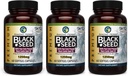Erstaunliche Kräuter Premium Schwarz Samen Öl Kapseln - Hohe Potenz, kalt gepresst Nigella Sativa Aids in Verdauungs-Gesundheit, Immununterstützung & Gehirn Funktion - 60 Count, 1250mg (Pack von 3)