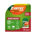 Zyrtec 24 Hour Hives Relief Tabletten, 10 mg Cetirizine HCl Tabletten zu helfen, Hives zu reduzieren und Juckreiz aufgrund von Hives, Antihistamin Tabletten für Itch Relief & Behandlung von Urticaria, 30 ct