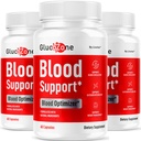 (3 Pack) GlucoZone Blood Support - GlucoZone Capsules Support Optimizer Supplement All Natural Advanced Formula, Pills Premium Vitamins for Health & Wellness, 180 Capsules for 3 Months