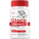 Gluco Advance Capsules, Gluco Advanced Blood Support Supplement GlucoAdvance Pills for Joints, GlucoseAdvance Premium Blend Flow Balance All Natural Formula Overall Health Wellness (60 Capsules)