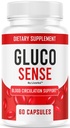 GlucoSense – Official GlucoSense Capsules, Pills Support Advanced Blood Formula Supplement, All Natural Premium Health & Wellness - Maximum Strength, 60 Capsules for 1 Month