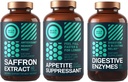 WILD FUEL Saffron Extract Kapseln, Verdauungsenzyme und Appetit Suppressant Dietary Bundle