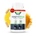 Free Life Labs WoundWorx Nutrition-Scar and Surgery Support, Wound Care, General and Plastic Surgery, Faster Healing w/Vitamins, Amino Acids, Collagen, Probiotics, Turmeric, Bromelain-90 caps