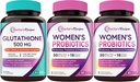 Doctor's Recipes Value Bundle (180 Capsules): Glutathione for Liver & Immune Support + Women's Probiotics with Cranberry