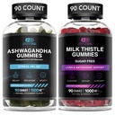 EFFECTIVE NUTRA Ashwagandha Gummis & Milk Thistle Gummis