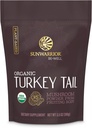 Sunwarrior Organic Turkey Tail Mushroom Powder | Turkey Mushroom Immununterstützung | Microbiome Gut Health Support | 50 Portionen 100g Pouch | Seien Sie gut