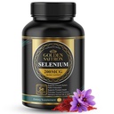 Goldenes Safran-Selen (200mcg Selen & 88,5 mg Safran-Extrakt) - zur Unterstützung der allgemeinen Gesundheit, GVO-frei, glutenfrei, frei von Milchprodukten, mit einzigartiger und fortschrittlicher Formel - Made in USA & Tasteless.