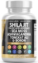 Clean Nutraceuticals Shilajit Supplement for Men with Sea Moss, Tongkat Ali, Ashwagandha, Boron, Zinc, CoQ10, PQQ - Fulvic Acid Capsules - Energy Support - 90 Count - Resin, Gummy & Powder Alternative