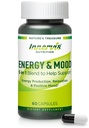 Energy & Mood Supplement – Boost Energy & Reduce Fatigue, Support Relaxation – 60 Kapseln – Non-GMO, 3. Partei getestet – Innervis Nutrition
