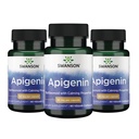 Swanson Apigenin Bioflavonoid, 50 mg, 90 Vegan Capsules, 3 Pack | For Adults Seeking Natural Sleep, Relaxation, and Stress Relief Support, Antioxidant Bioflavonoid Found in Chamomile
