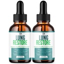 (2 Pack) Lung Restore Drops, Official LungRestore Liquid Supplement Drops with All Natural Ingredients, Lung Restore Advanced Lungs Wellness Support with Premium Vitamins for Women & Men (60 Servings)