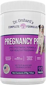 Dr Orchards Pregnancy Pro Dog Prenatal Vitamine - Premium Dog Supplement für Schwangerschaft, Pränatal + Postnatal, Schnürung und neugeborene Gesundheitsunterstützung, 90 Ct