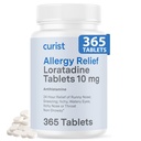 Curist Loratadin 10mg 365 Count - All Day Non Drowsy Allergy Medicine - 24 Stunden Antihistaminikum Tabletten für Runny Nase, juckende Augen und Niesen - Indoor & Outdoor Allergie Medizin für Erwachsene