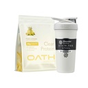 OATH NUTRITION Clear Whey Protein Powder and Insulated Shaker Bottle, Frosty Lemonade, 20g Complete Protein per Portion, Insulated Stainless Steel Water Bottle with Wire Whisk, 24-Ounce, White