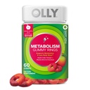OLLY Metabolism Gummy Ringe, Metabolismus und Cellular Energy Chewable Supplement,* Apfel Apfel Apfelessig, Vitamin B12, Chromium Picolinate, Apple Flavored, 60 Day Supply - 60 Count