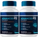 Erweiterte IQ-Gehirn-Ergänzungen für Gedächtnis- und Fokuskapseln, Erweiterte IQ-Gedächtnis-Pillen für das Gehirn - Maximale Stärke, alle natürlichen Formel Nootropic Pillen, AdvancedIQ Health Support Reviews (2 Pack)