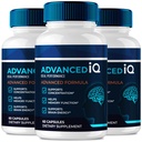 Erweiterte IQ-Gehirn-Ergänzungen für Gedächtnis- und Fokuskapseln, Erweiterte IQ-Gedächtnis-Pillen für das Gehirn - Maximale Stärke, alle natürlichen Formel Nootropic Pillen, AdvancedIQ Health Support Reviews (3 Pack)