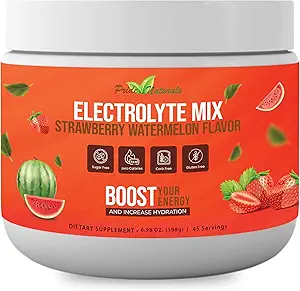 Elektrolyt-Pulver - Refreshing Workout Erholung Elektrolyte, Sugar Free, Gluten Free & Vegan, Pure Keto & Paleo Hydration Getränke, Immun Boosting Vitamine (198 Gramm, Erdbeerwassermelone)