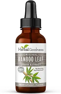 Kräuter Papaya Bamboo Extrakt flüssige Kollagen Silica Ergänzungen 1oz - Silicio Organico - Organische Haare, Haut und Nägel Vitamine Bamboo Blätter Extrakt - stärkt Knochen und Gelenke - 1 Flasche